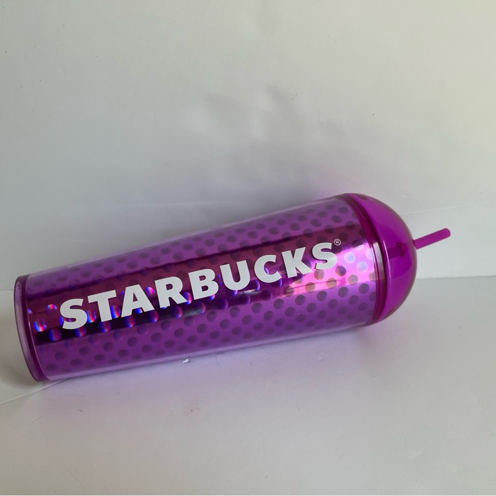 Starbucks Summer‎ 2024 Purple Holographic Dots Dome Lid Venti Cold Cup Tumbler - Picture 3 of 5